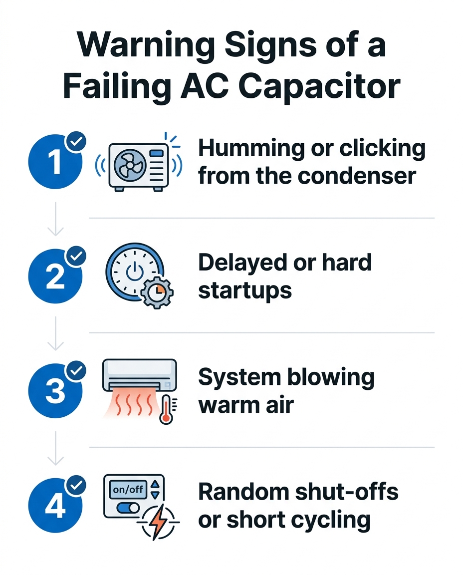 Warning Signs of a Failing AC Capacitor