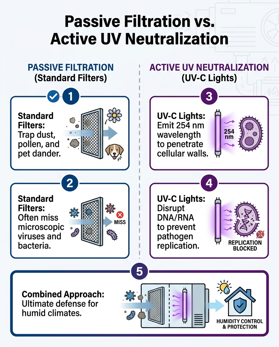 Passive Filtration vs. Active UV Neutralization