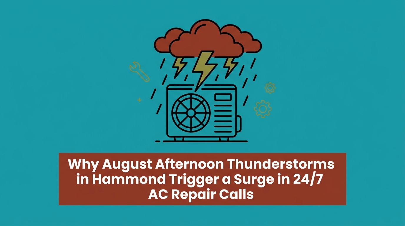 Why 24/7 AC Repair Calls in Hammond Surge During August Afternoon Thunderstorms