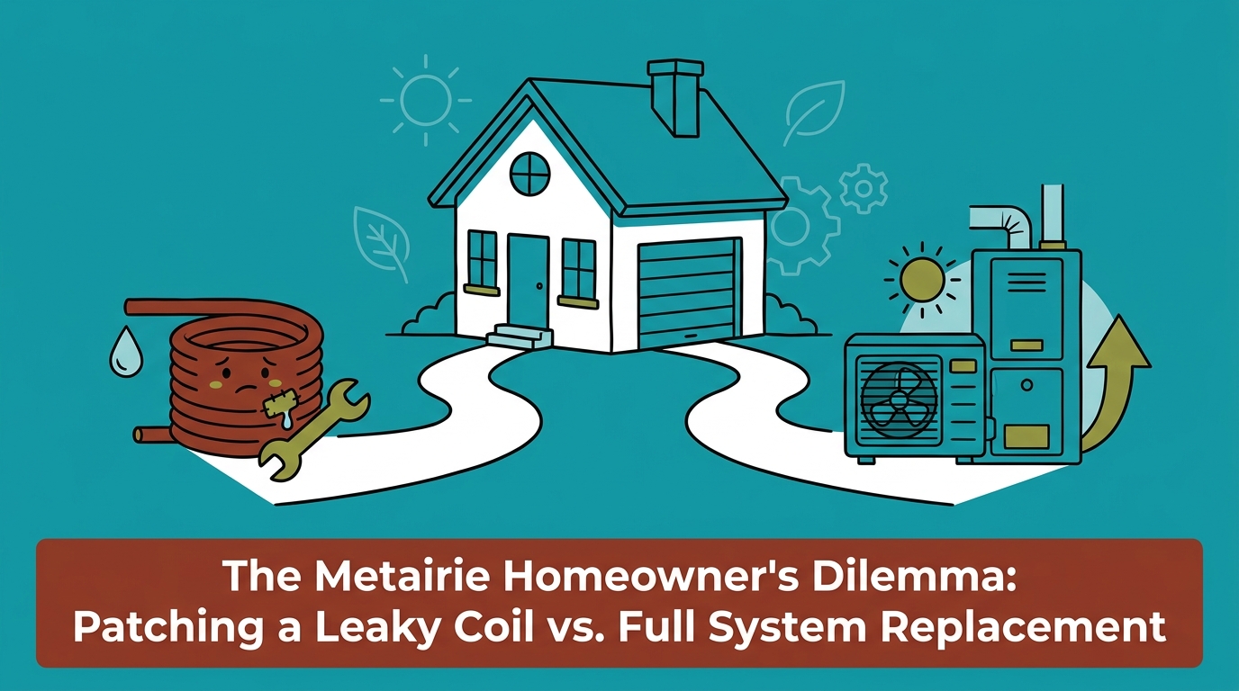 The Metairie Homeowner's Dilemma: Patching a Leaky Coil vs. Full System Replacement