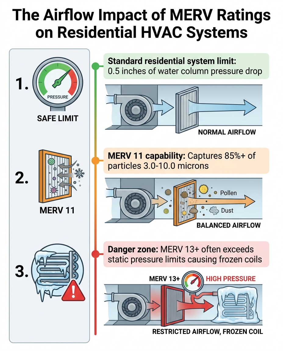 The Airflow Impact of MERV Ratings on Residential HVAC Systems