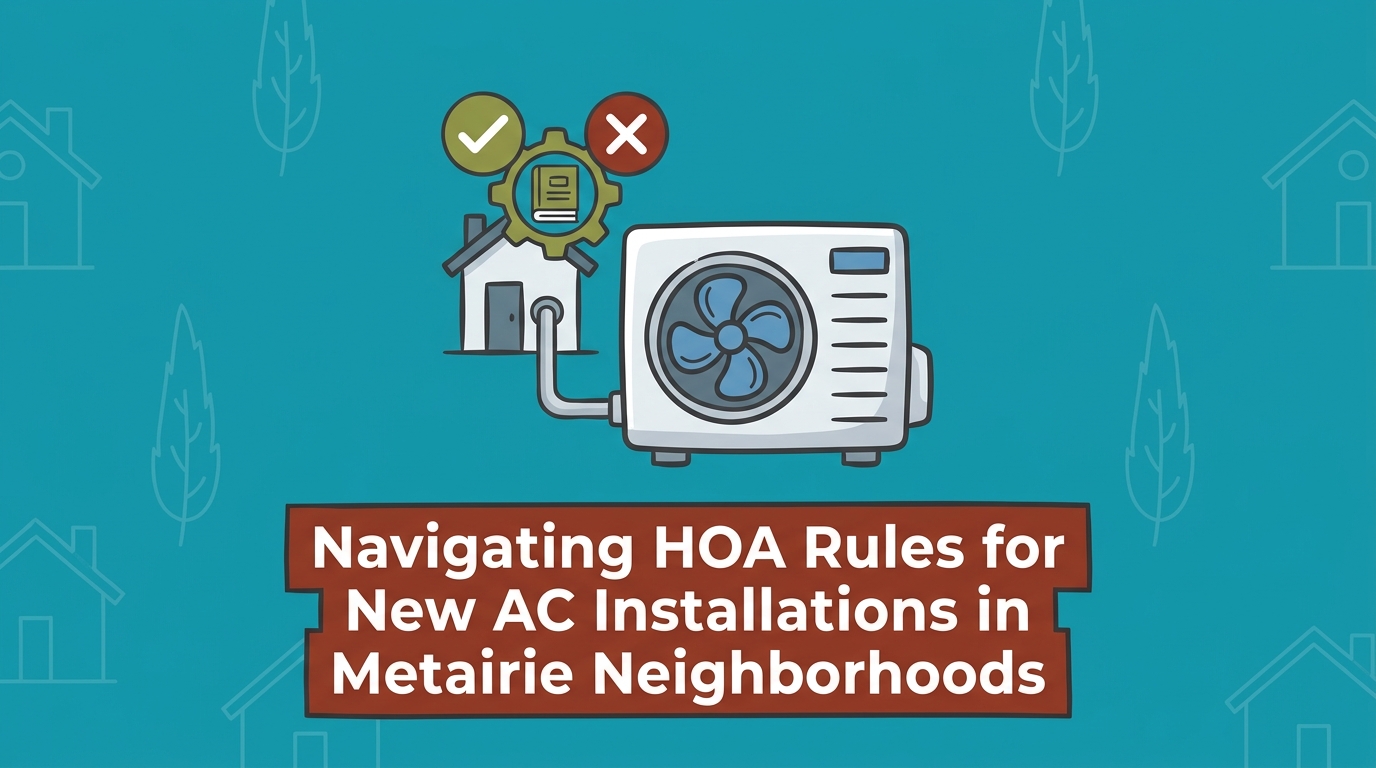 Navigating HOA Rules for New AC Installations in Metairie Neighborhoods