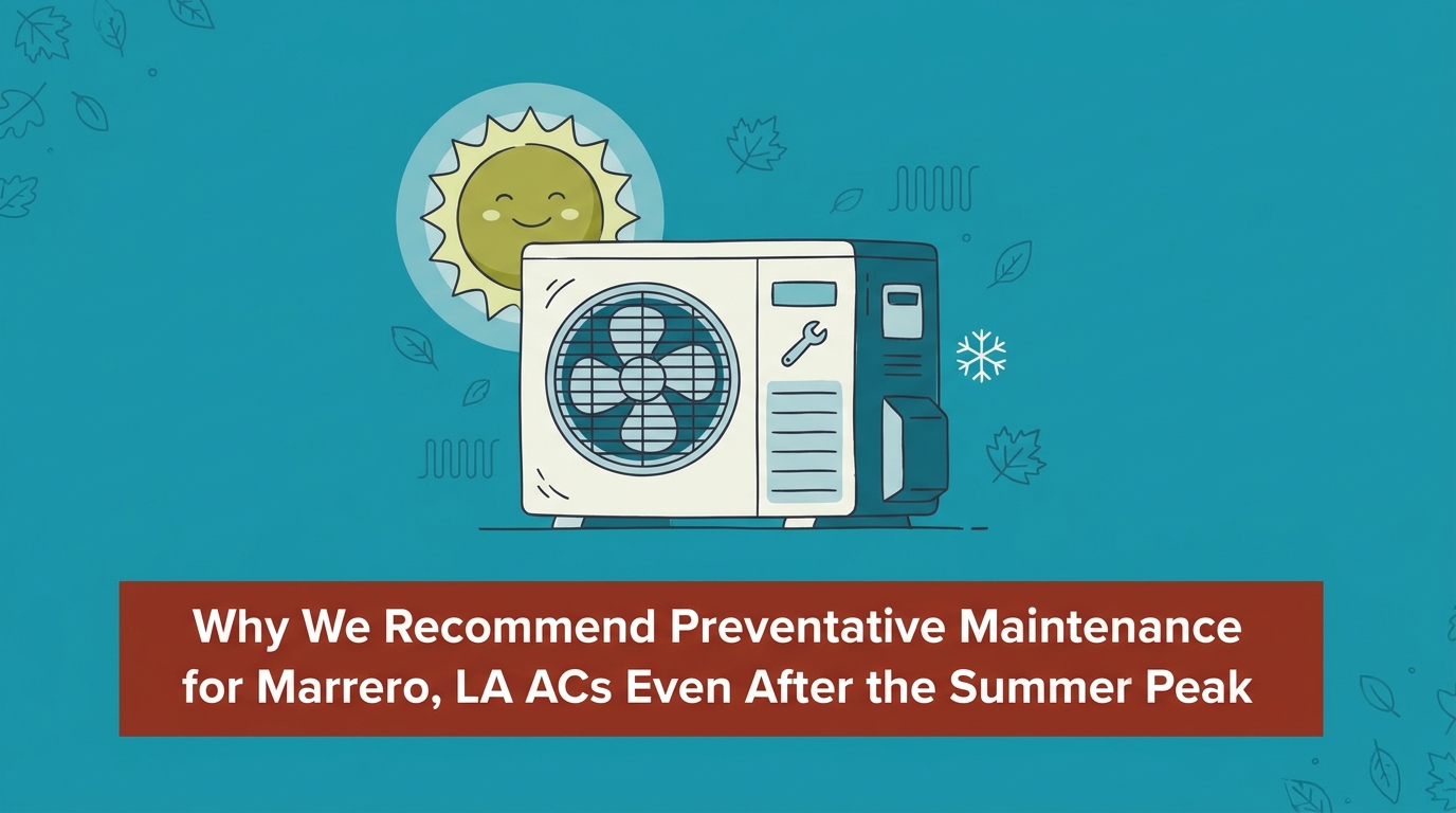 Why We Recommend Preventative Maintenance for Marrero ACs Even After the Summer Peak