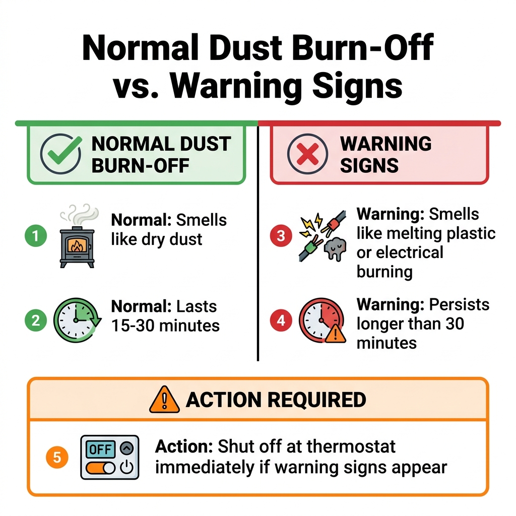 Normal Dust Burn-Off vs. Warning Signs