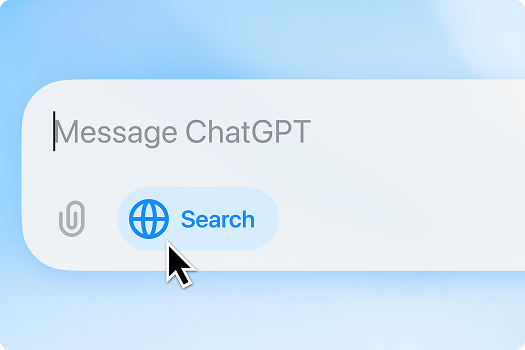 Image of chatgpt with mouse on search option
