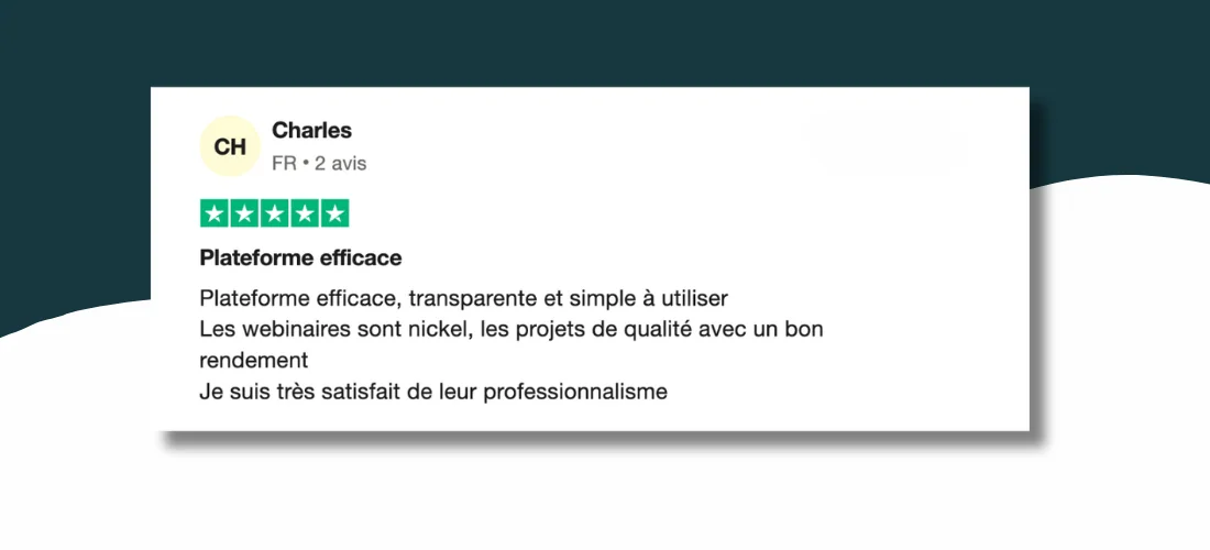 Avis positif d'un utilisateur tantiem