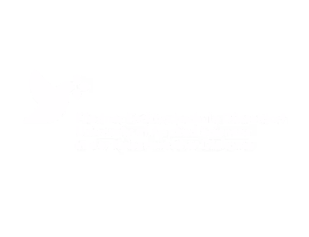 Logo der Fliedner Fachhochschule Düsseldorf mit weißer Taube und Text auf schwarzem Hintergrund.