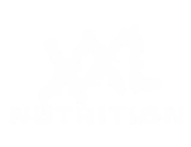 Marke XXL NUTRITION Logo in weiß auf schwarzem Hintergrund.