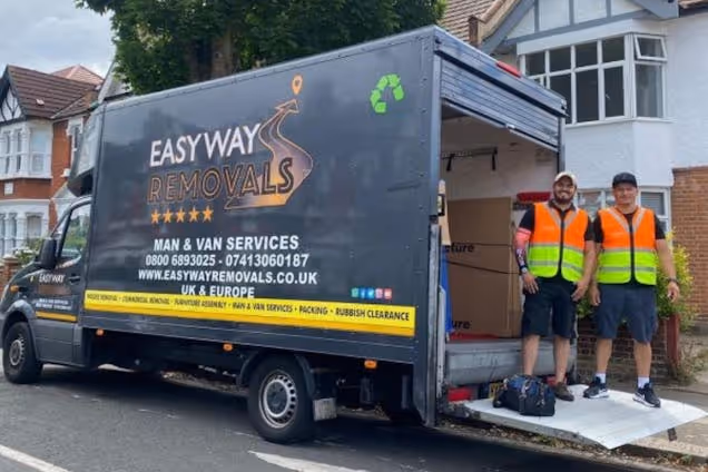 Easy Way Removals Van and Workers