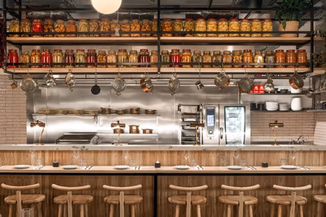 Amber's open kitchen and dining space