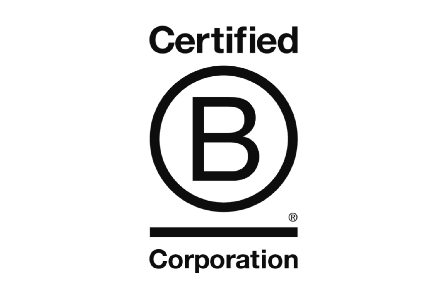 Image that says certified B corporation