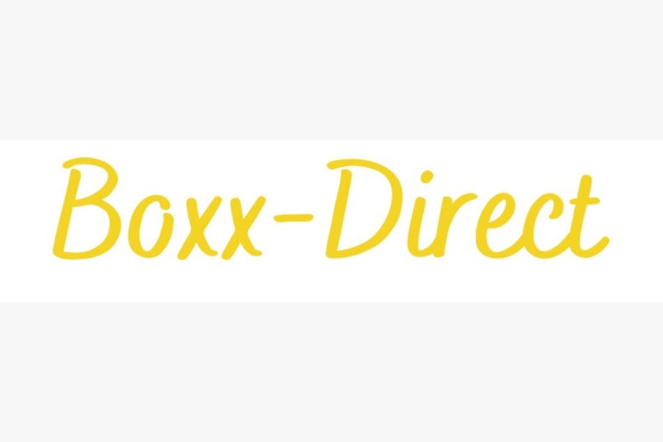 Boxx-Direct logo in yellow script text on a light background.