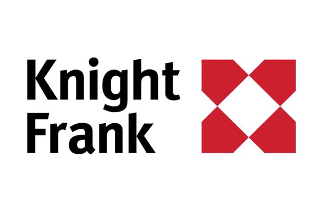 The Knight Frank logo, with the brand name in black font beside a red and white checkered square icon.