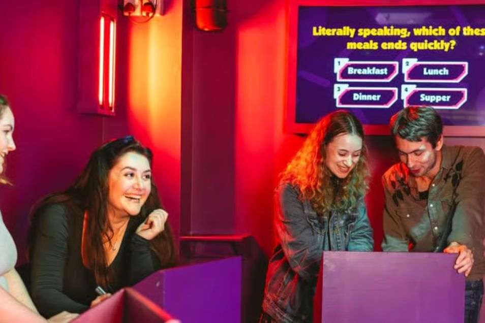 Teams working against each other to win the quiz