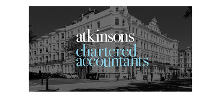 Atkinsons Chartered Accounts logo over a large building