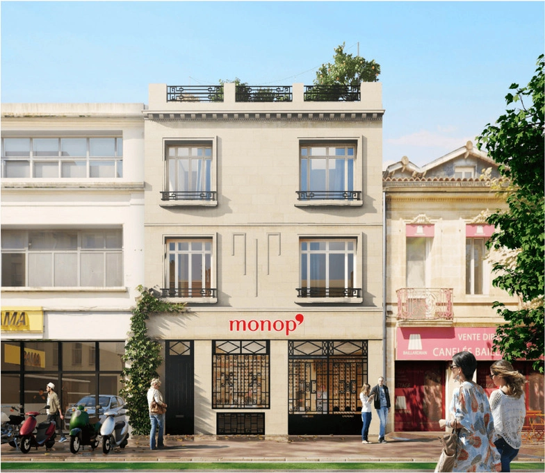 Photo d'une façade de magasin Monoprix