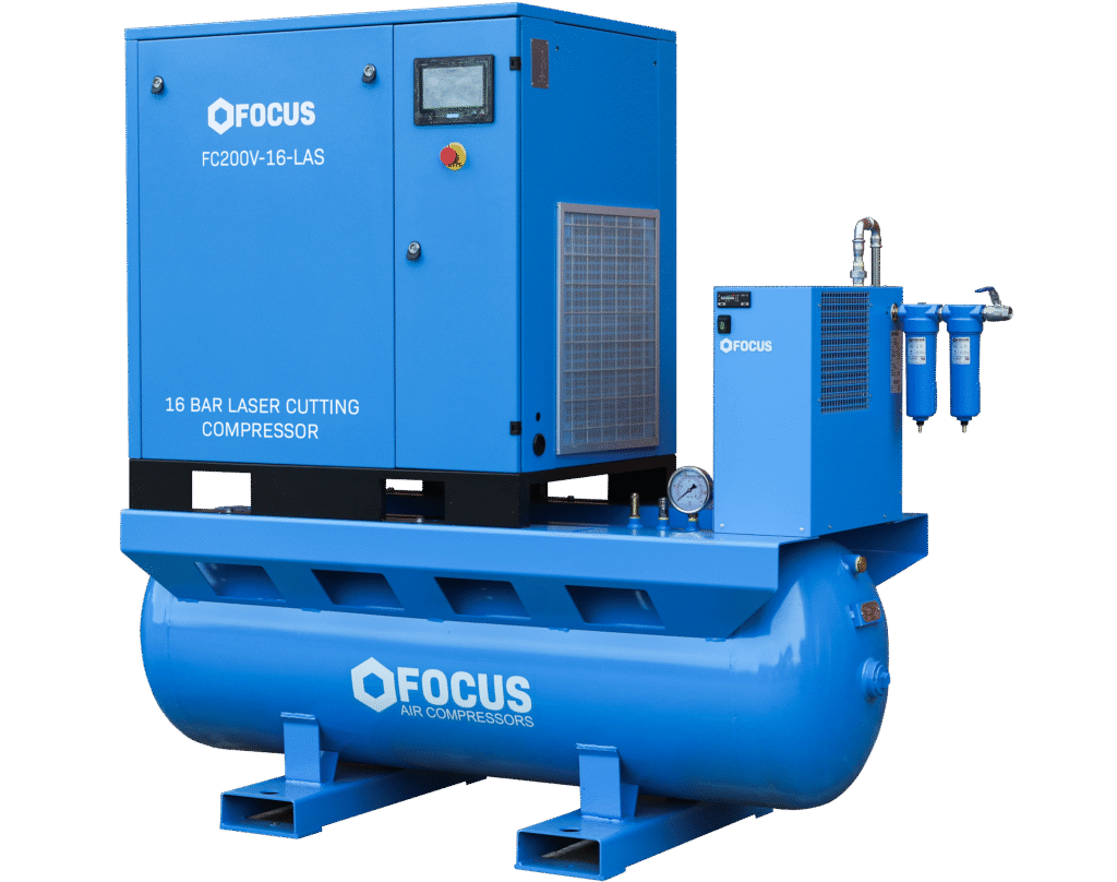 Focus FC200V-16-LAS high-pressure laser-cutting compressor package