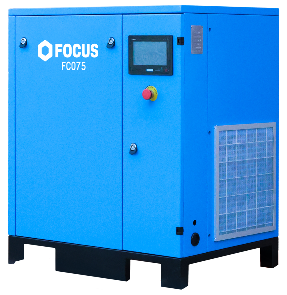 Focus FC075 fixed-speed base-mounted screw compressor