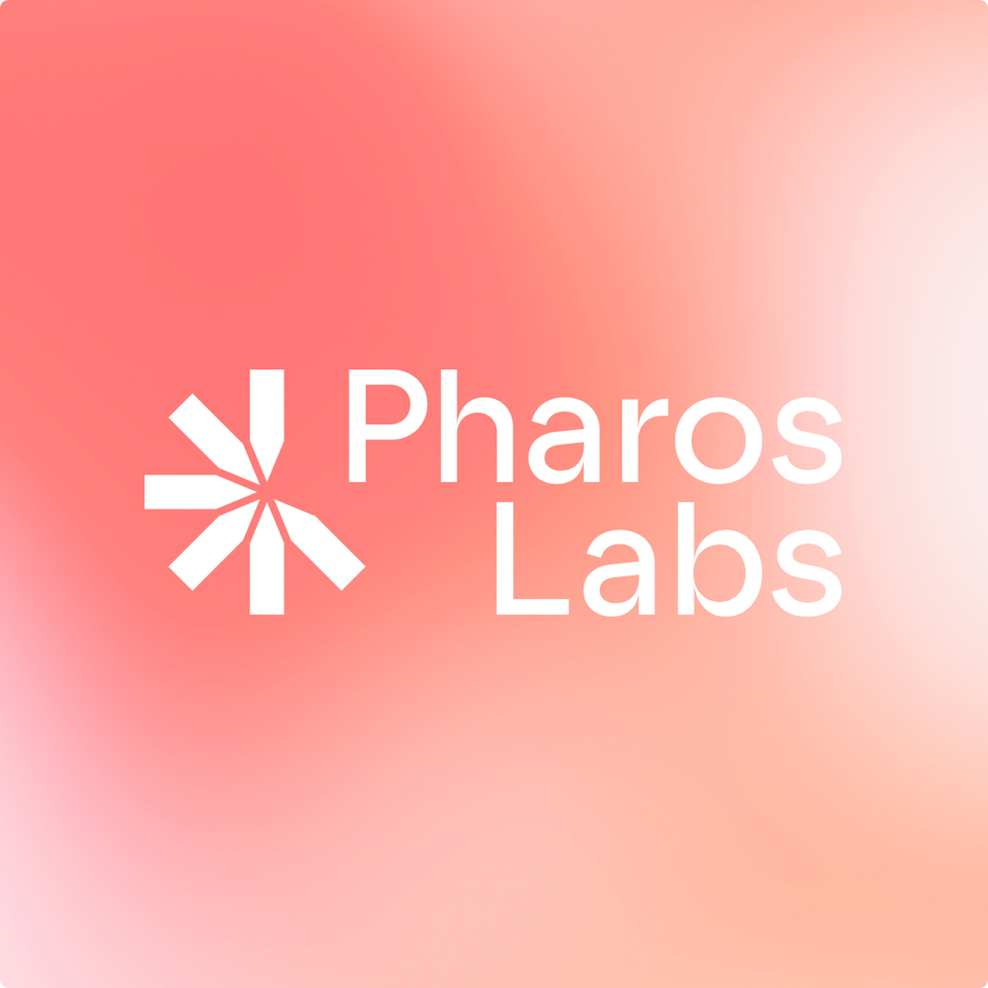Pharos Labs corporate logo with gradient background, developed by studio tülü for healthcare branding.