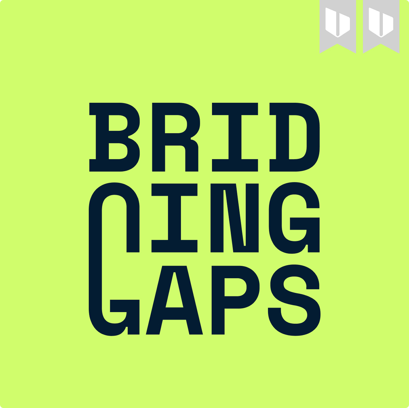 Bridging Gaps wordmark with a stylized “G” logo integrated into the text, representing the NGO's donation cycle.