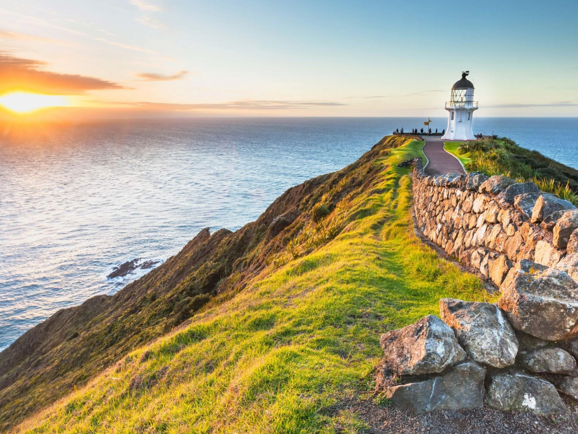 Coastal lighthouse at sunrise in New Zealand – Trademark registration in New Zealand