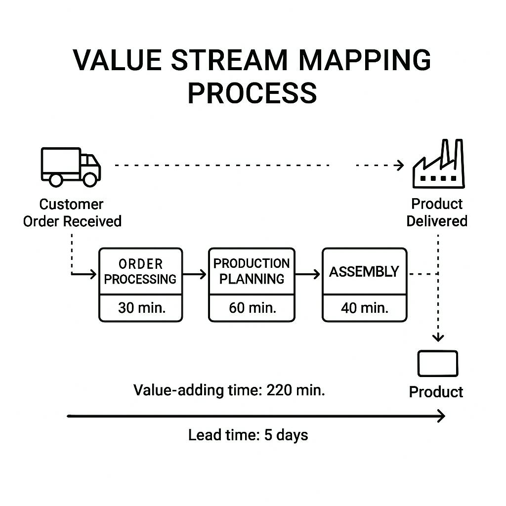 Value stream mapping process