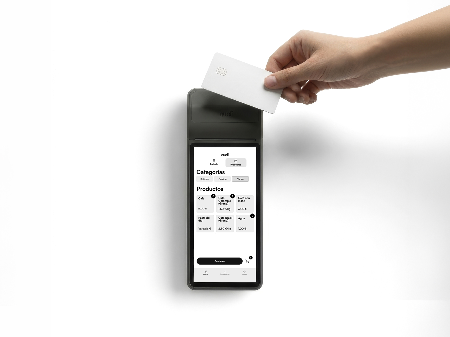 Aceptar pago en el datáfono de Nucli Pay