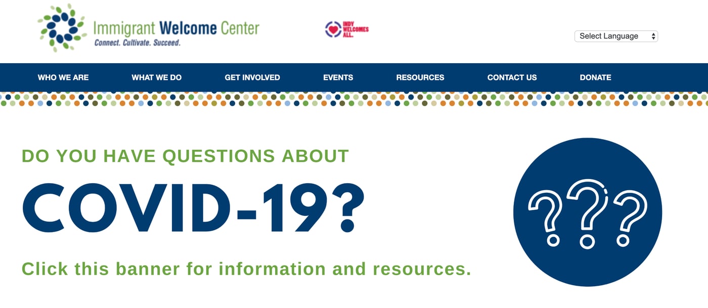 Immigrant Welcome Center website