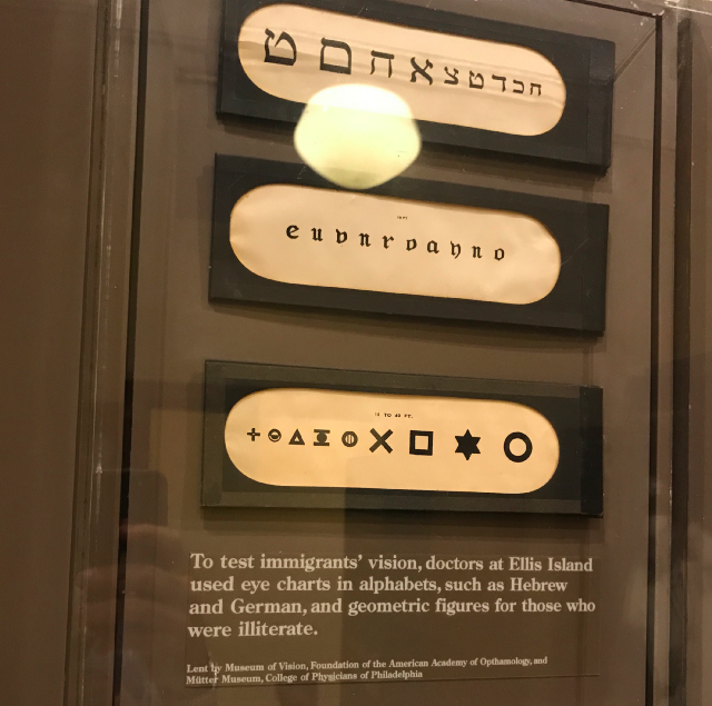 Ellis Island eye exam