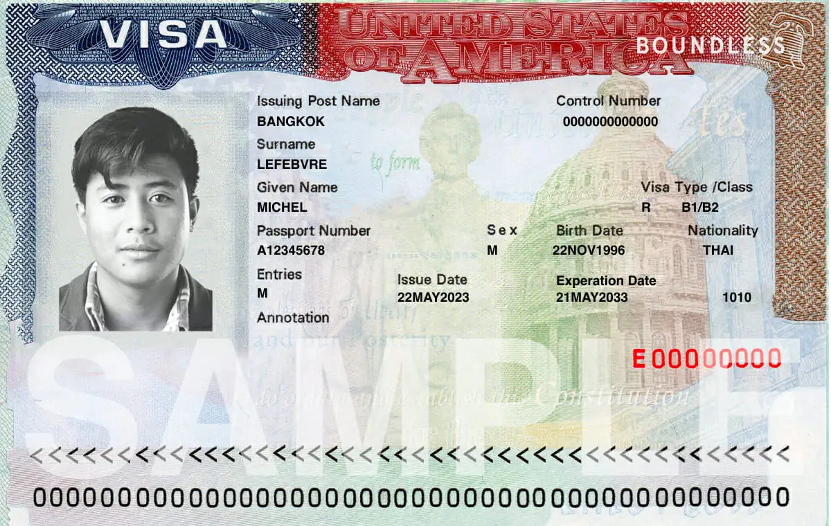 B-1 / B-2 Visa Example