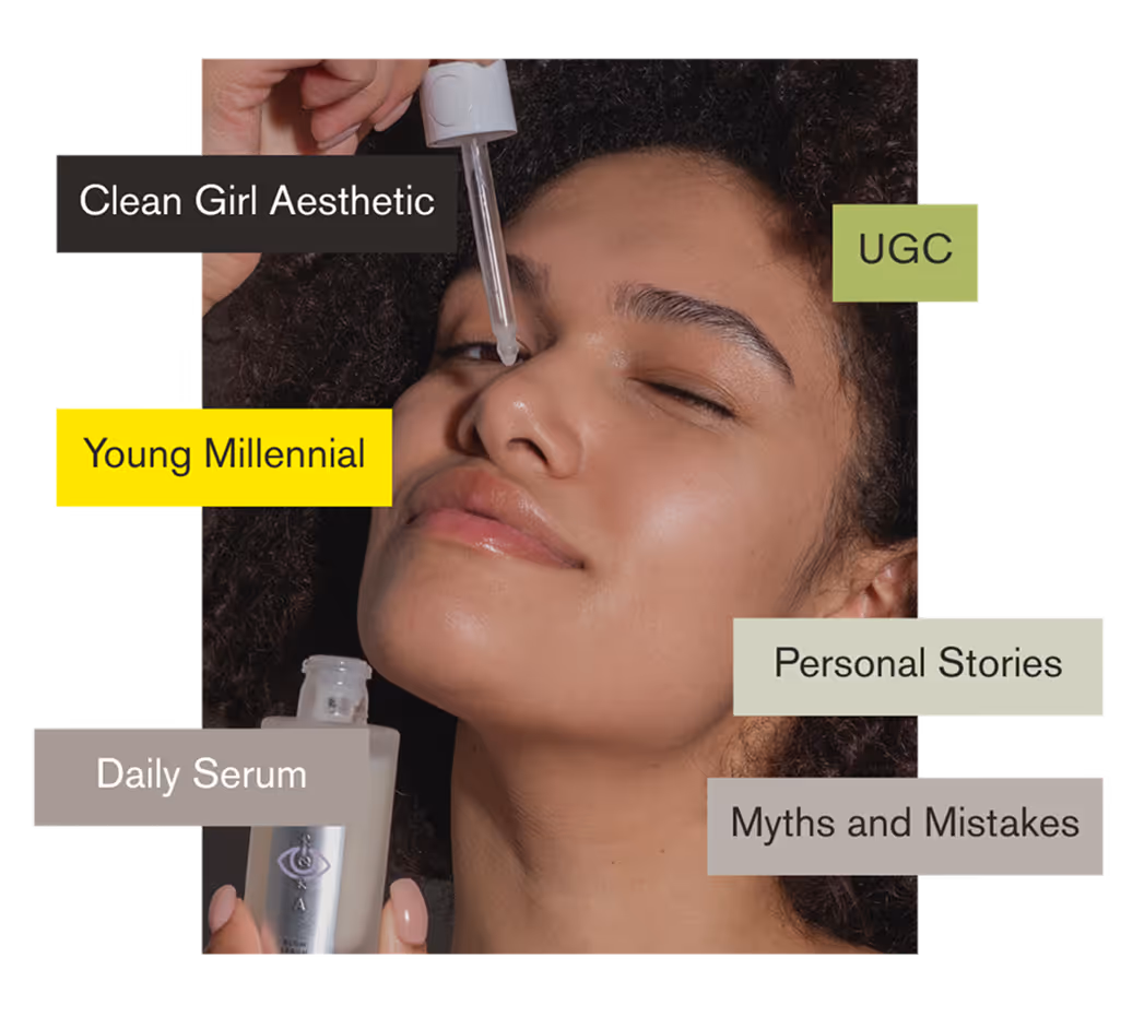a woman applying serum on her face