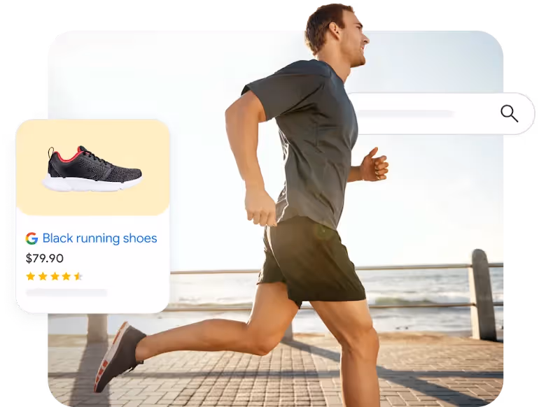 a man running on a sidewalk