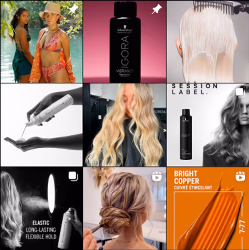 a collage of images of women and hair products