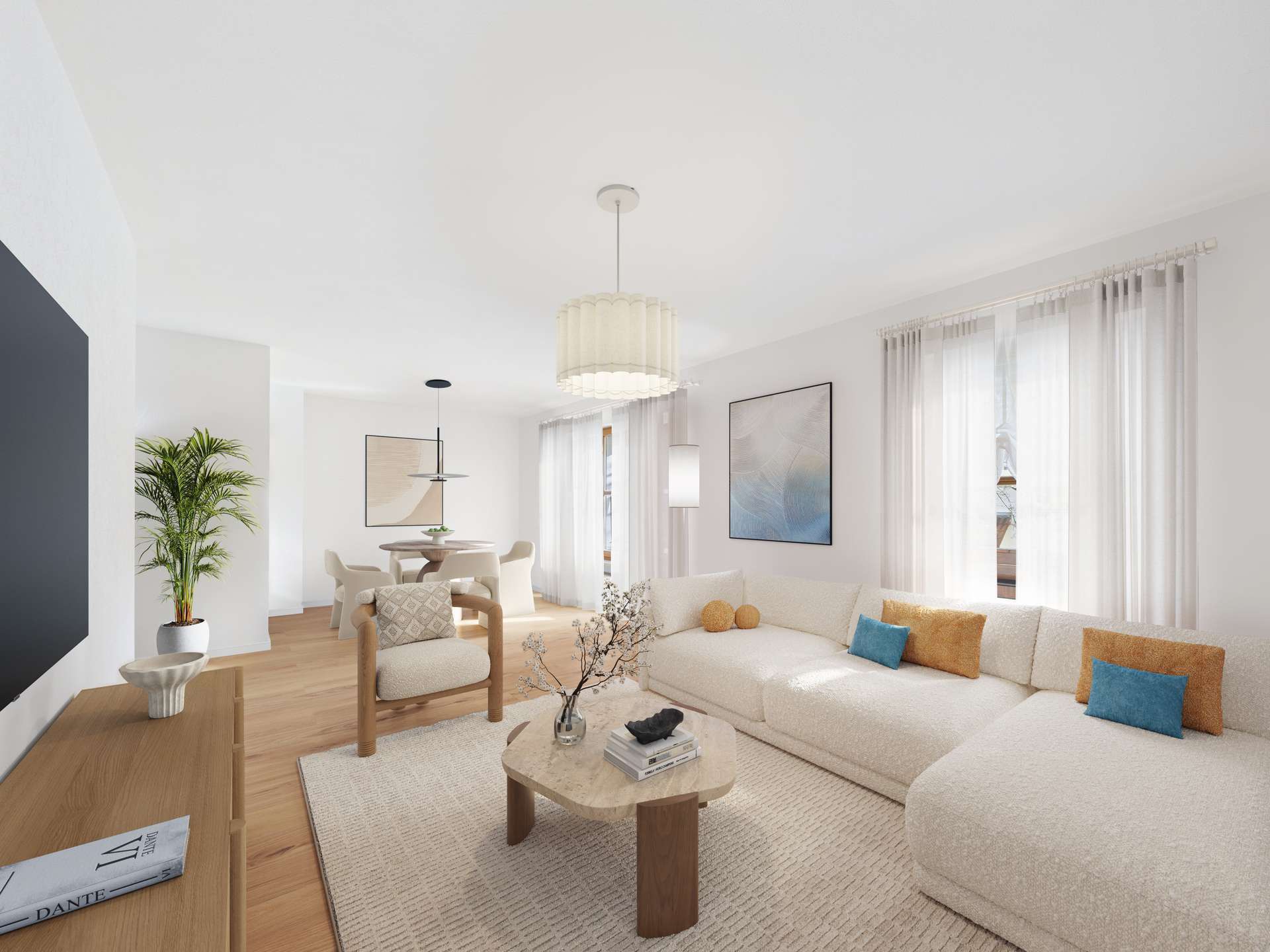 Wohn-Esszimmer (Staging)