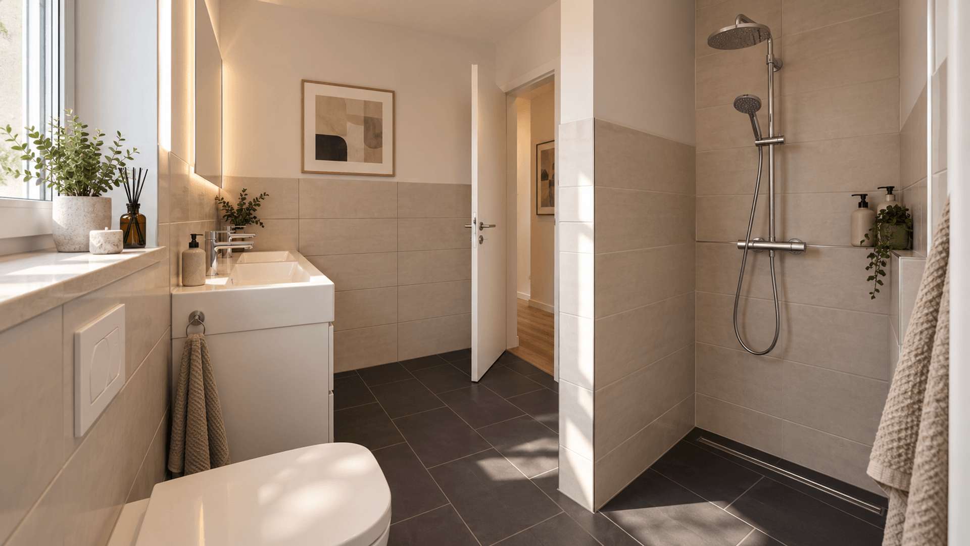 Badezimmer mit Dusche
