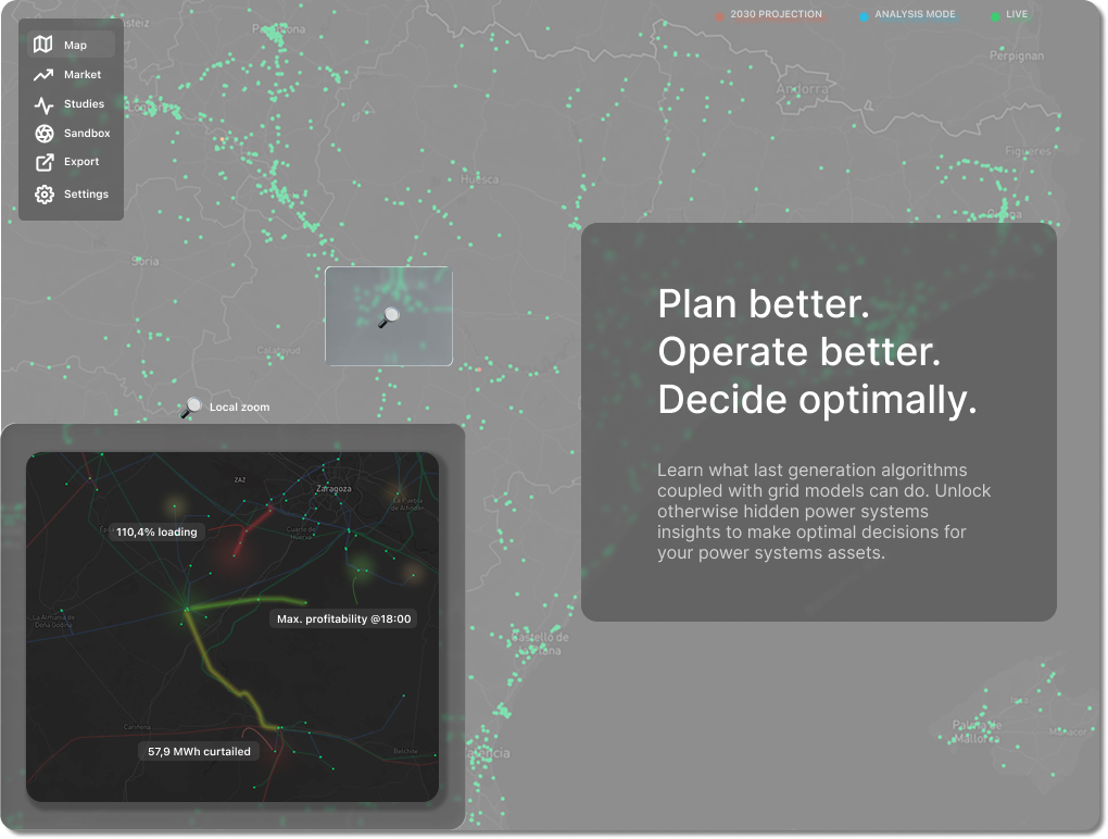 eRoots power systems map