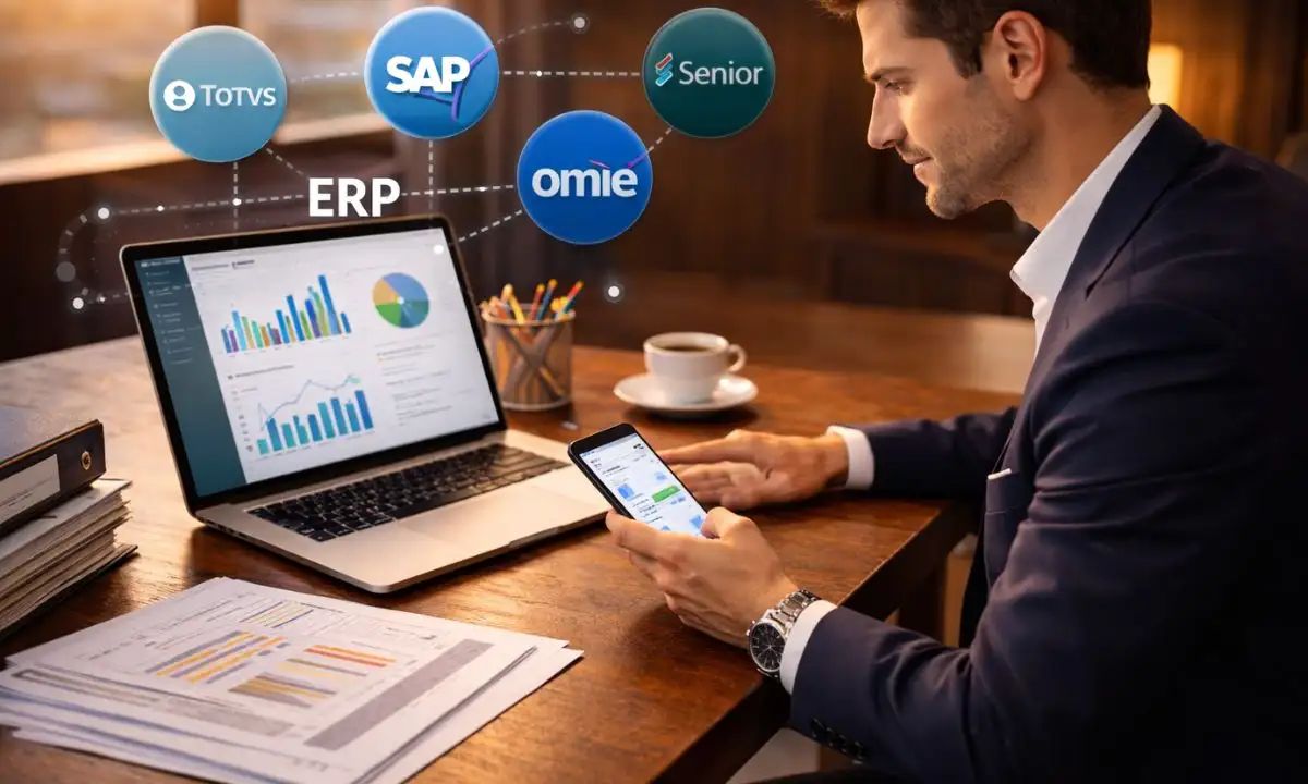 Integração ERP e Gestão de Despesas: Guia Completo para Totvs, SAP, Senior e Omie
