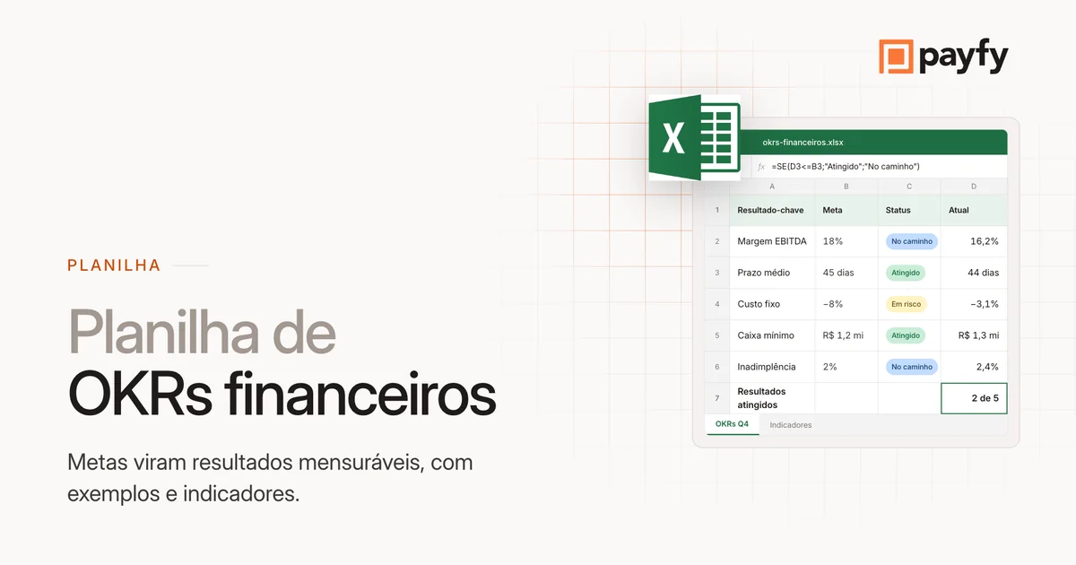 Planilha de OKRs Financeiros Grátis