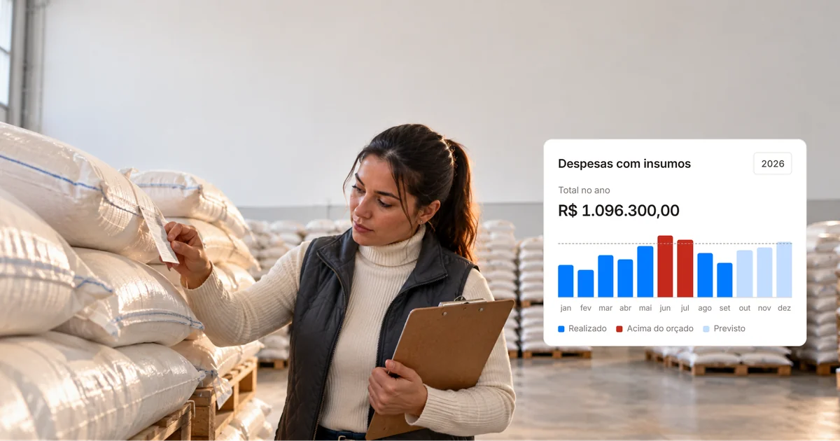 Despesas com insumos ao longo do ano: como avaliar