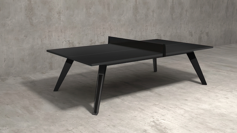 all black ping pong table