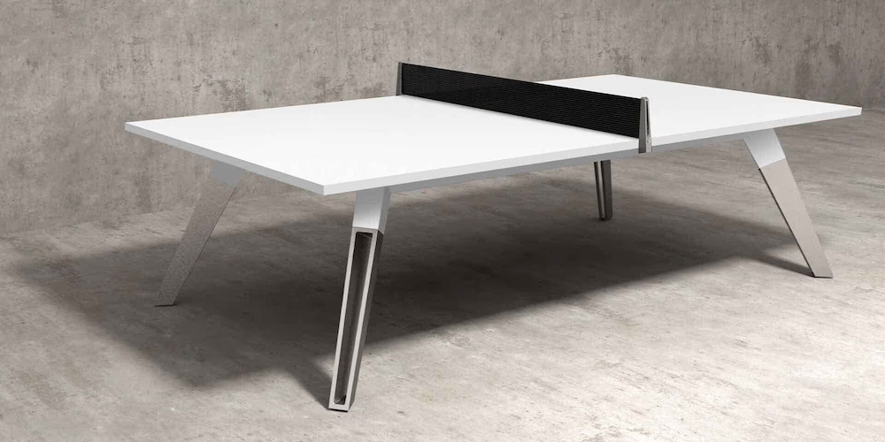 modern white ping pong table