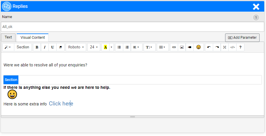 Text editor for conversational ai assistant