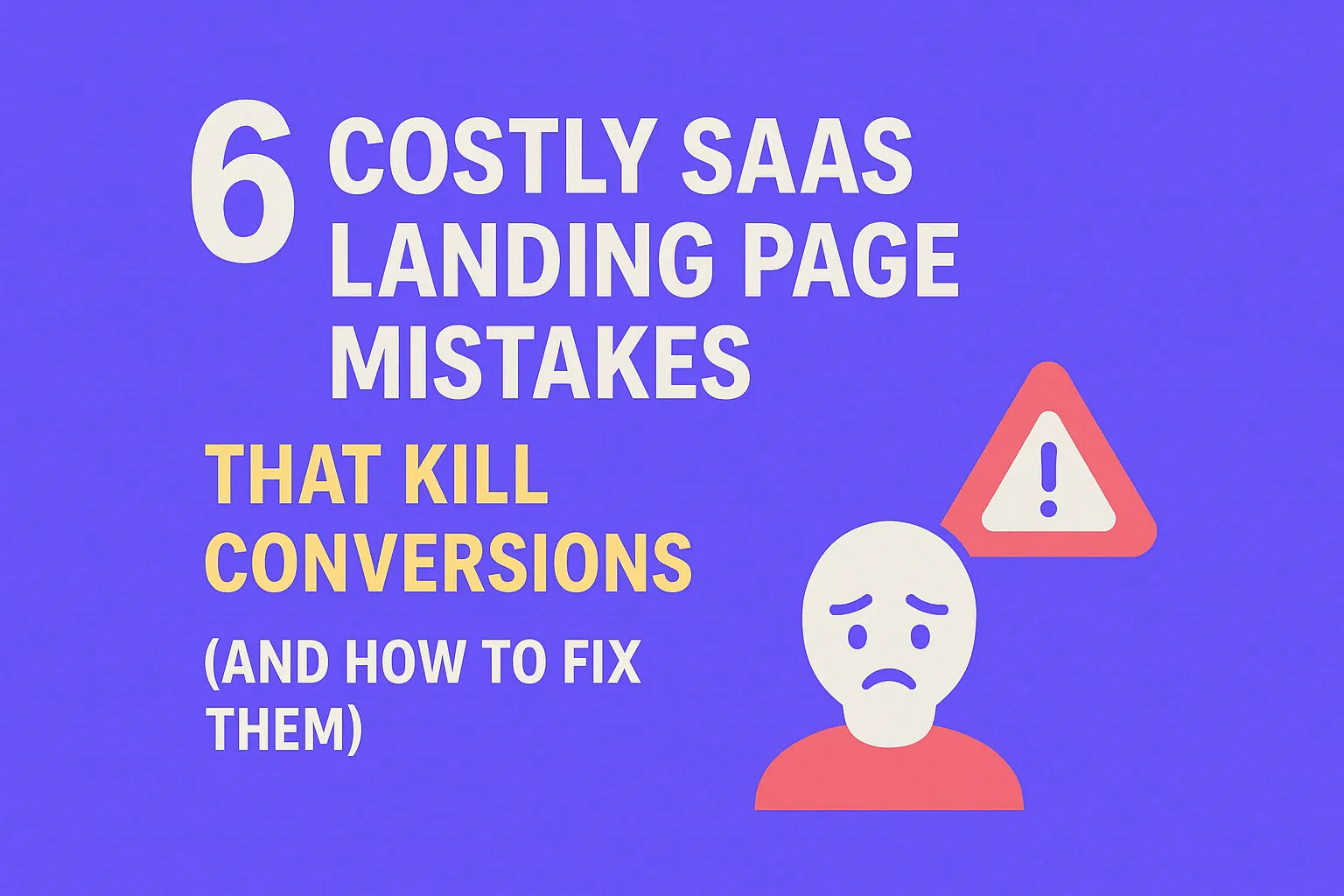 6 Costly SaaS Landing Page Mistakes That Kill Conversions (and How to Fix Them)