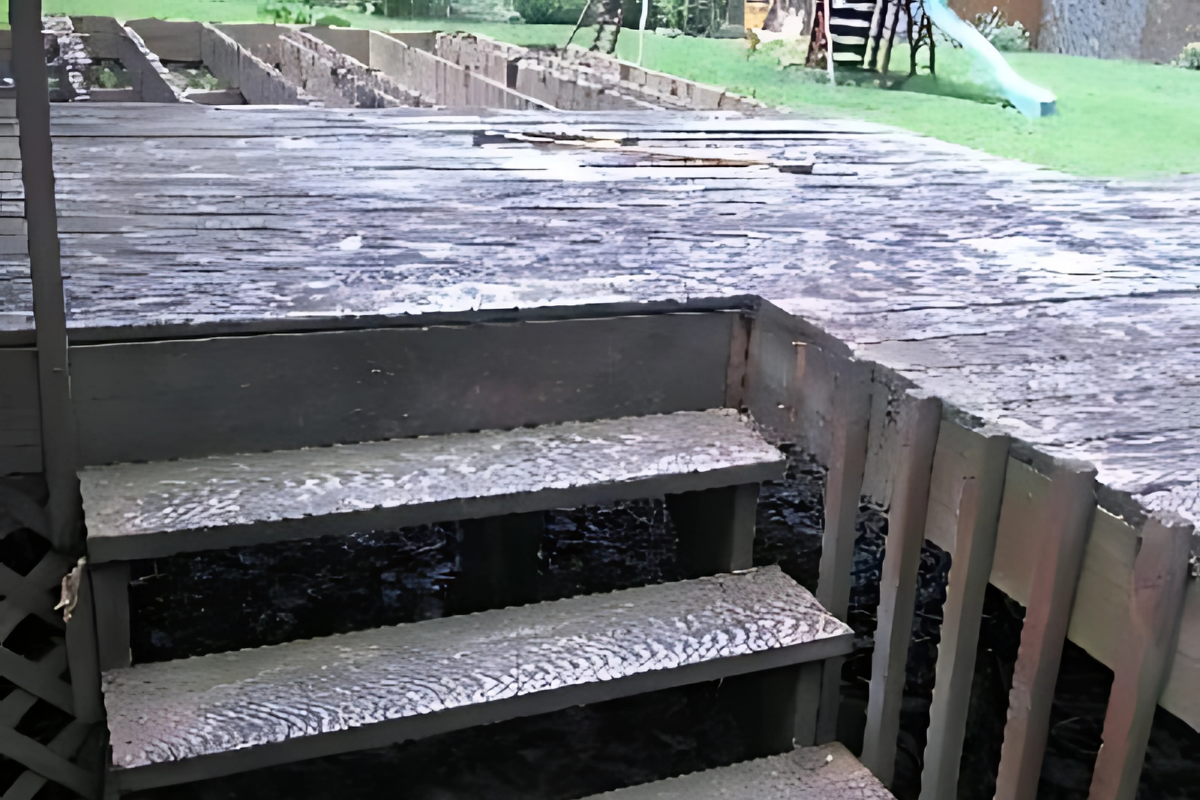 Demolition the old deck