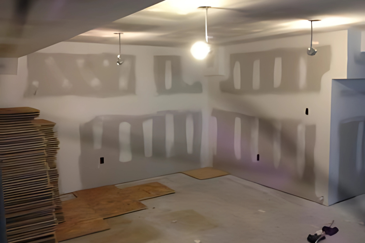 Installing Lights in the new drywall