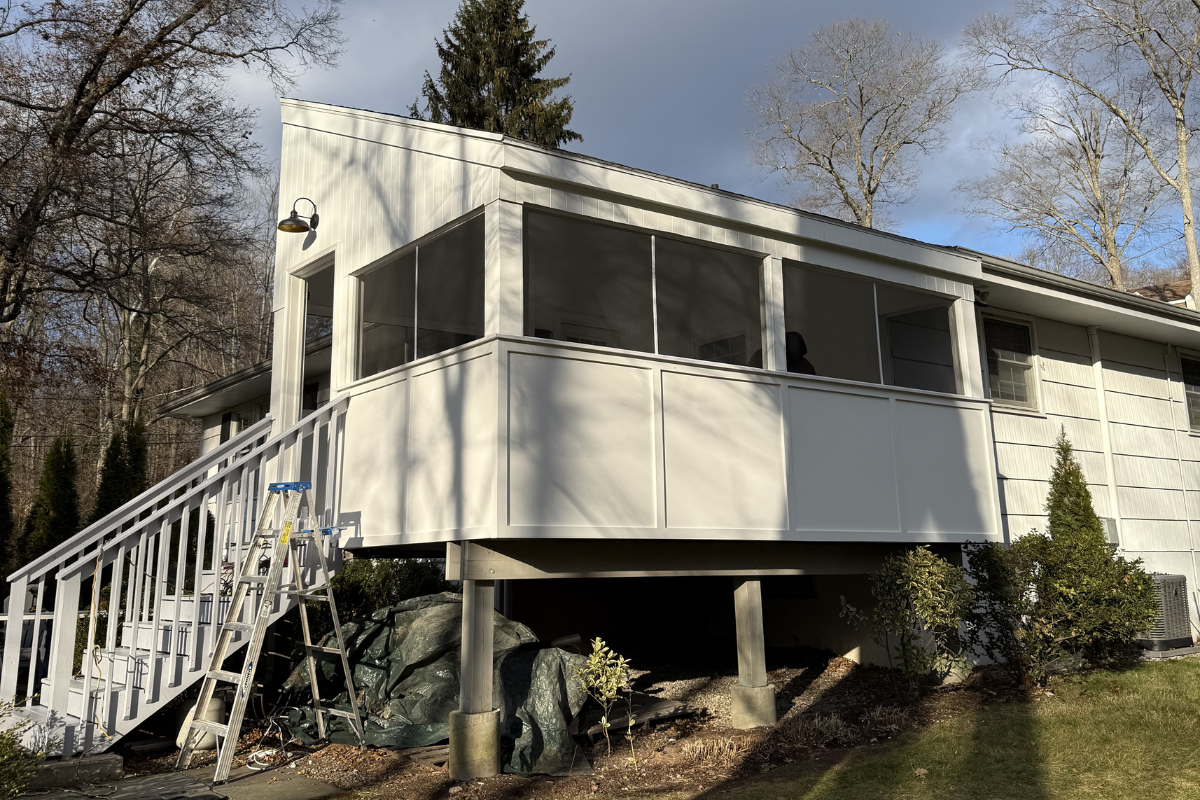 Old outdoor exterior sunroom