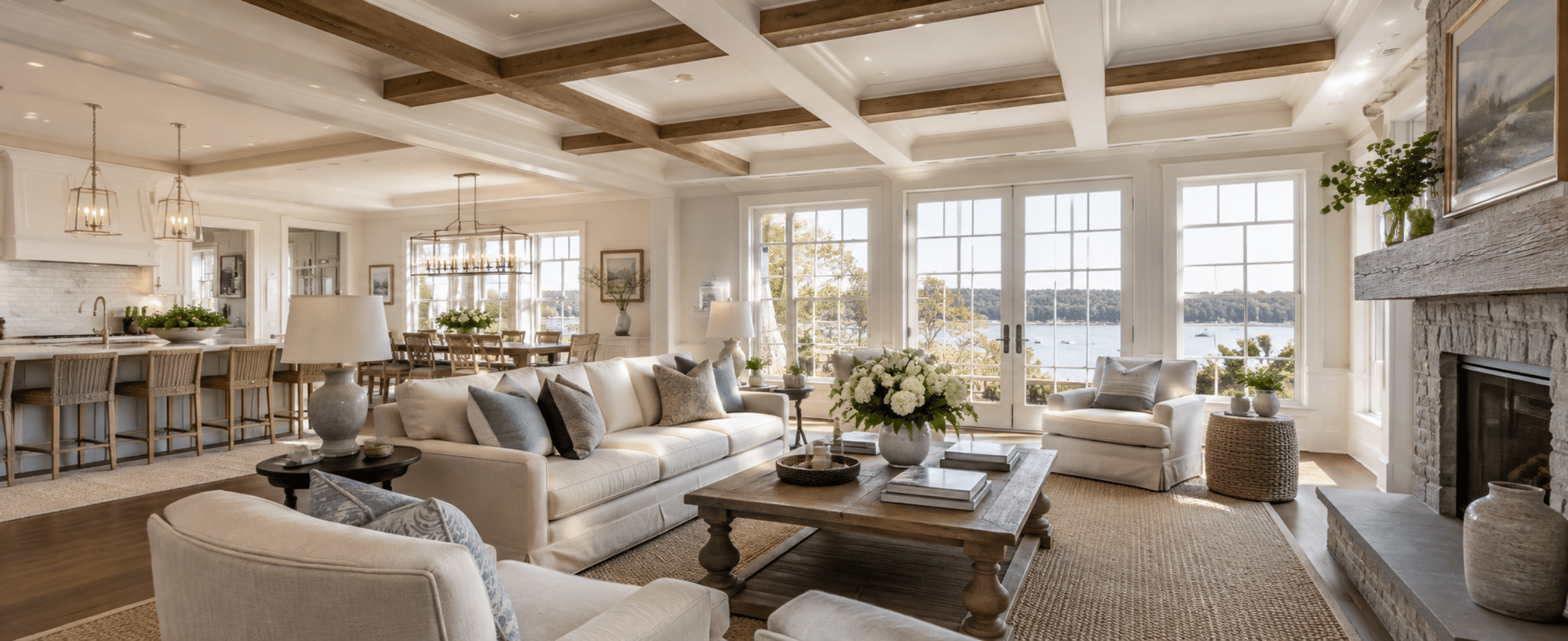 Coffered Ceilings and Exposed Beams: Adding Character to Fairfield County Homes