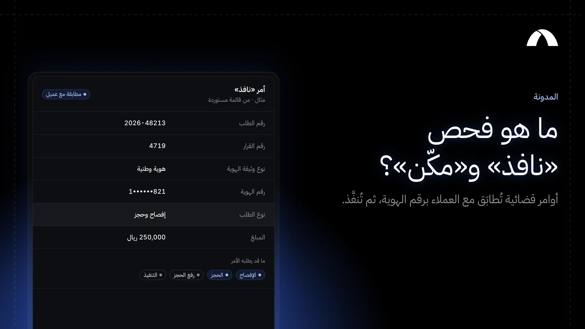 أمر «نافذ» كما تراه المؤسسة