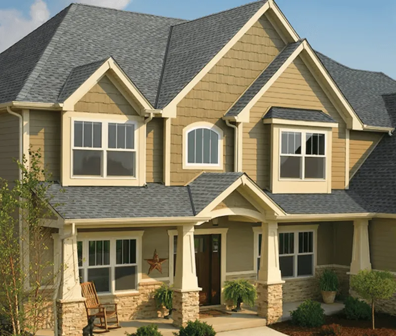 GAF Timberline HDZ shingles professionally installed on Ontario home featuring striking curb appeal and lasting beauty by Lodde Roofing contractors