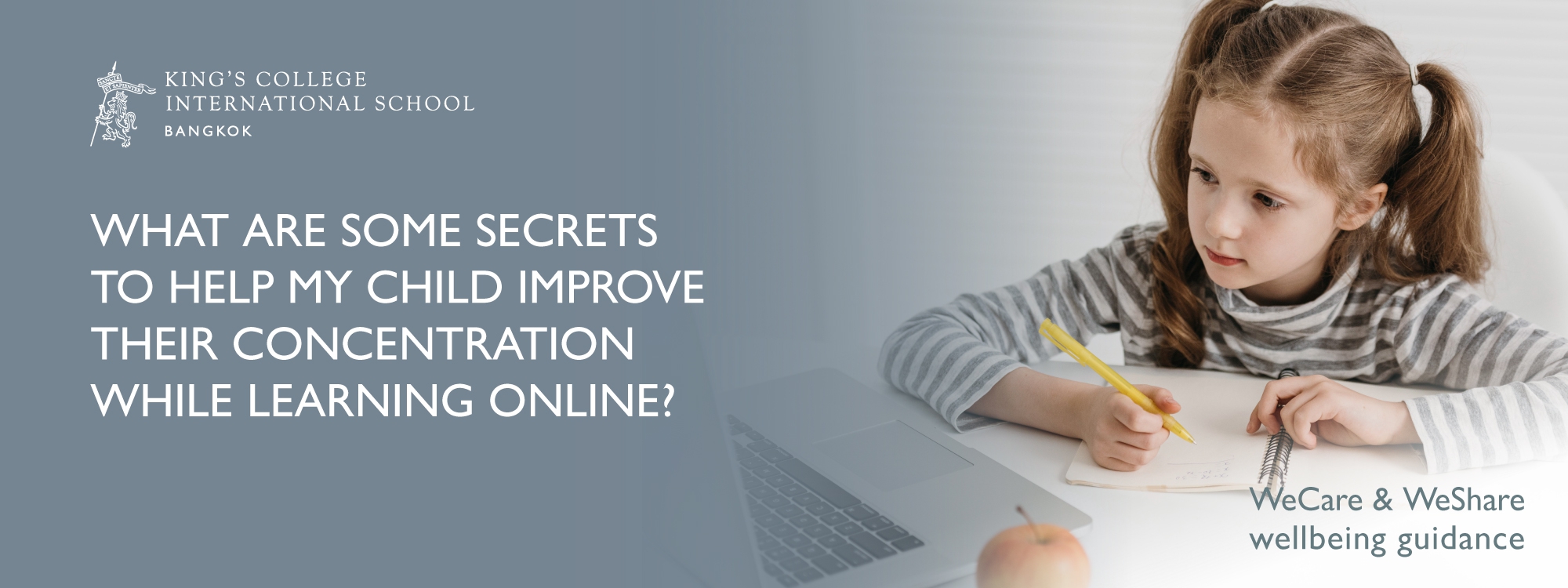 What are some secrets to help my child improve their concentration while learning online?